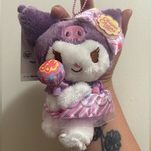 Kuromi chupa chups plush keychain